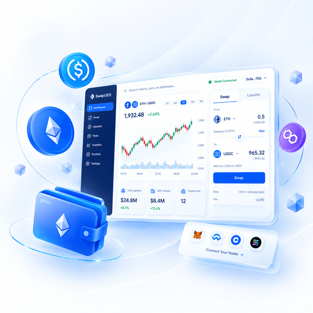 Minvalam decentralized exchange product interface